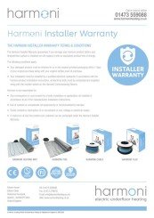 Harmoni Installer Warranty