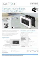 Harmoni Touch Digital Thermostat Datasheet